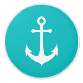 編集可能な背景色ホワイトいかり セラミックノブ (正面)