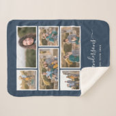 編集可能な背景色6フォトコラージュスクリプト シェルパブランケット (正面(横))