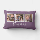 編集可能な背景色　This is Us　写真コラージュ ランバークッション (正面)