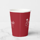 編集可能な背景色Mortarboard卒業生 紙コップ (右)