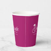 編集可能な背景色Mortarboard卒業生 紙コップ (右)