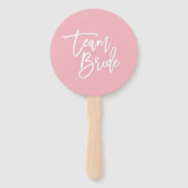 編集可能な背景 白いブラシスクリプト Team Bride ハンドファン (正面)