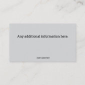 編集可能な自分のビールを作る 名刺 (裏面)