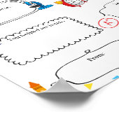 編集可能な自分の先生テンプレート ポスター (角)