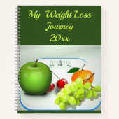 編集可能な自分の重量損失の旅 ノートブック (正面)