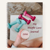 編集可能な自分の重量損失仕訳帳 ノートブック (正面)