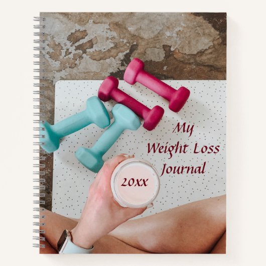 編集可能な自分の重量損失仕訳帳 ノートブック (正面)
