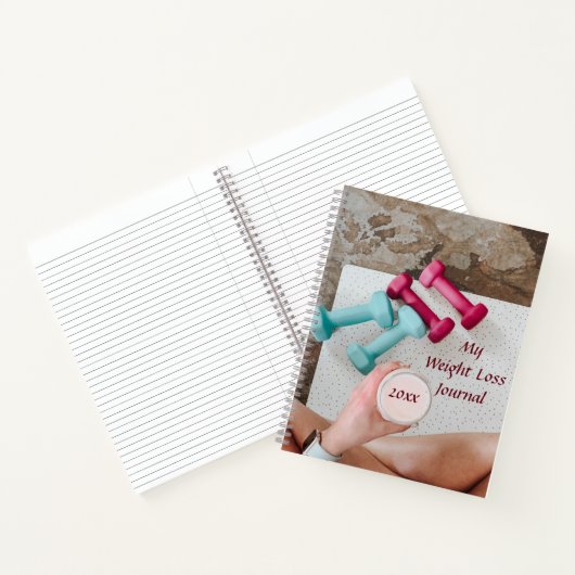 編集可能な自分の重量損失仕訳帳 ノートブック (内部)