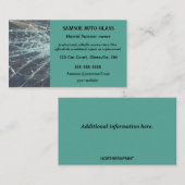 編集可能な自動ガラス修理および交換ビジネス 名刺 (正面/裏面)