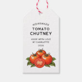 編集可能な自家製トマトチャツニーラベル ギフトタグ (正面)