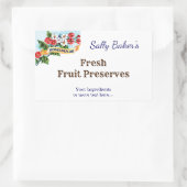 編集可能な自家製プリムローズフラワーズヴィンテージベーキング 長方形シール (バッグ)