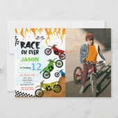 編集可能な自転車の写真招待状 招待状 (正面)