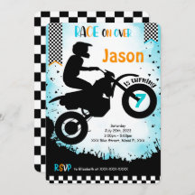 編集可能な自転車の誕生日招待状