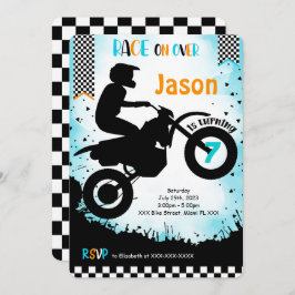 編集可能な自転車の誕生日招待状 招待状