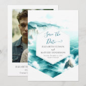 編集可能な航海の自然結婚 セーブザデート (正面/裏面)