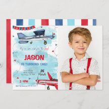 編集可能な航空機写真招待状