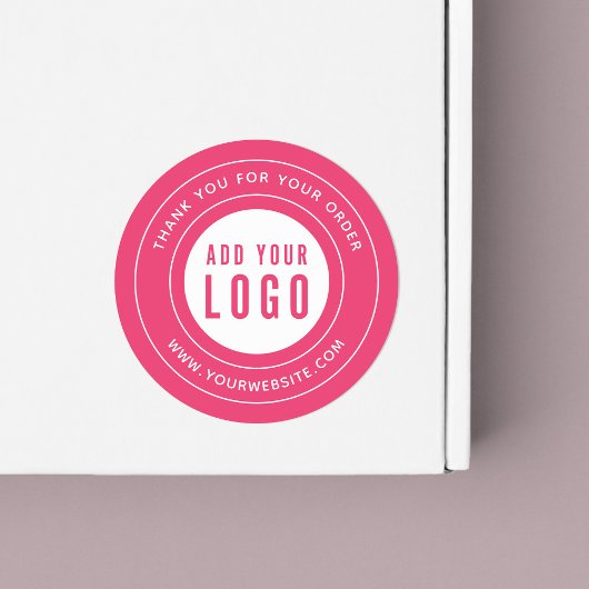 編集可能な色あなたのロゴを追加縁どありがとうございます ラウンドシール