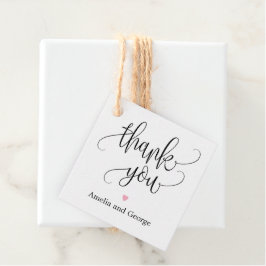 編集可能な色ありがとうラベル素敵な書 フェイバータグ