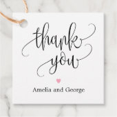 編集可能な色ありがとうラベル素敵な書 フェイバータグ (正面)