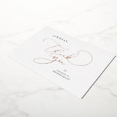 編集可能な色かわいいスクリプト花嫁メイドありがとう 箔招待状 (回転した状態)