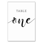 編集可能な色かわいいハートスクリプト結婚ワンのテーブル テーブルナンバー (裏面)