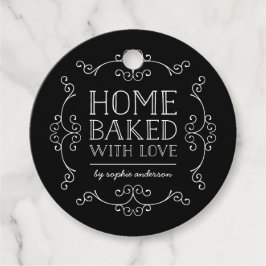 編集可能な色が愛の家焼いたで花盛りラベル フェイバータグ