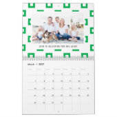 編集可能な色とキャプションの写モダン真カレンダー カレンダー (3月 2027)