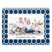 編集可能な色とキャプションの写モダン真カレンダー カレンダー (カバー)