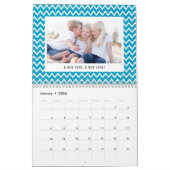 編集可能な色とキャプションの写モダン真カレンダー カレンダー (1月 2026)