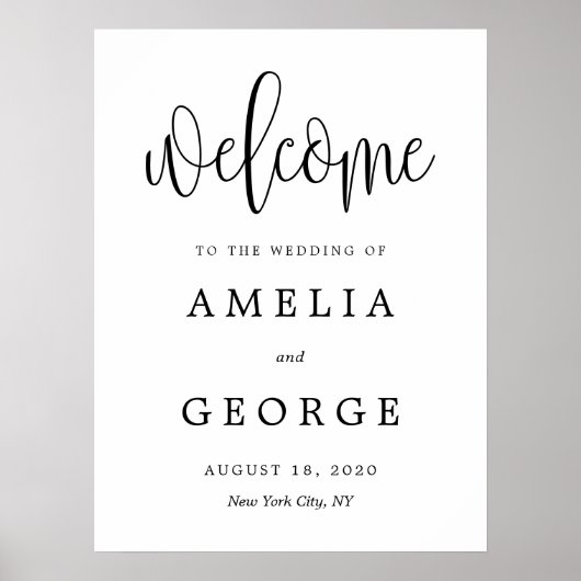 編集可能な色とサイズのウェルカムサインLCC ポスター (正面)