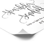 編集可能な色とサイズのスパークラーセンドフ記号LCC フォトプリント            (角)