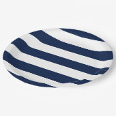 編集可能な色と大きな白ストライプ色 ペーパープレート (アングル)