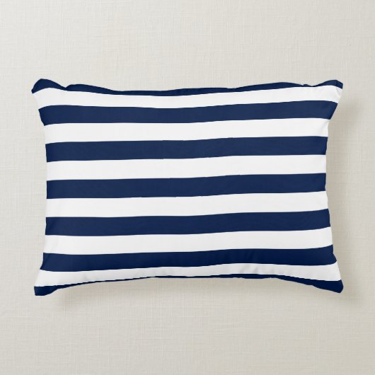 編集可能な色と白のストライプ アクセントクッション (正面)