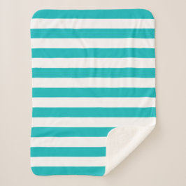 編集可能な色と白のストライプ シェルパブランケット