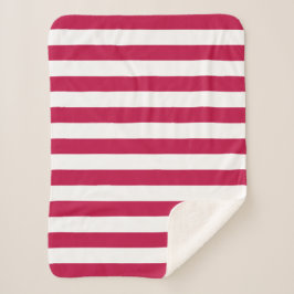 編集可能な色と白のストライプ シェルパブランケット
