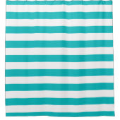 編集可能な色と白のストライプ シャワーカーテン (正面)