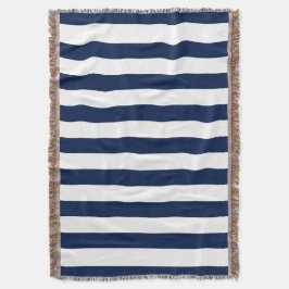編集可能な色と白のストライプ スローブランケット