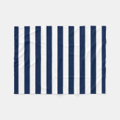 編集可能な色と白のストライプ フリースブランケット (正面(横))