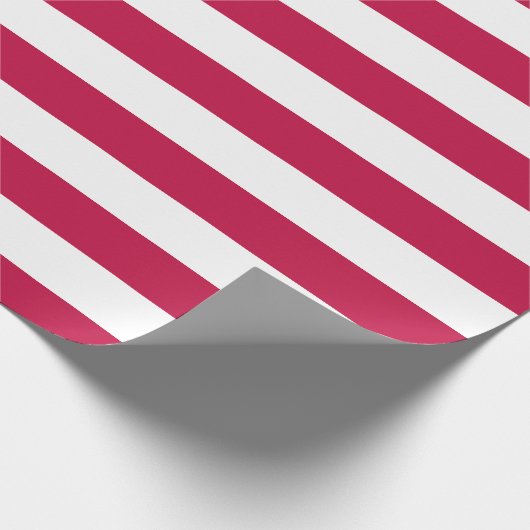 編集可能な色と白のストライプ ラッピングペーパー (角)