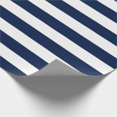 編集可能な色と白のストライプ ラッピングペーパー (角)