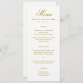 編集可能な色のフローシュスクリプトメニューカード メニュー (正面/裏面)