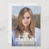 編集可能な色の多様性の写真の大学院パーティー 招待状 (正面)