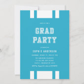 編集可能な色の多様性の写真の大学院パーティー 招待状 (裏面)