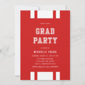 編集可能な色の多様性の写真の大学院パーティー 招待状 (裏面)