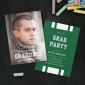 編集可能な色の多様性の写真の大学院パーティー 招待状