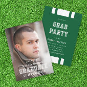 編集可能な色の多様性の写真の大学院パーティー 招待状