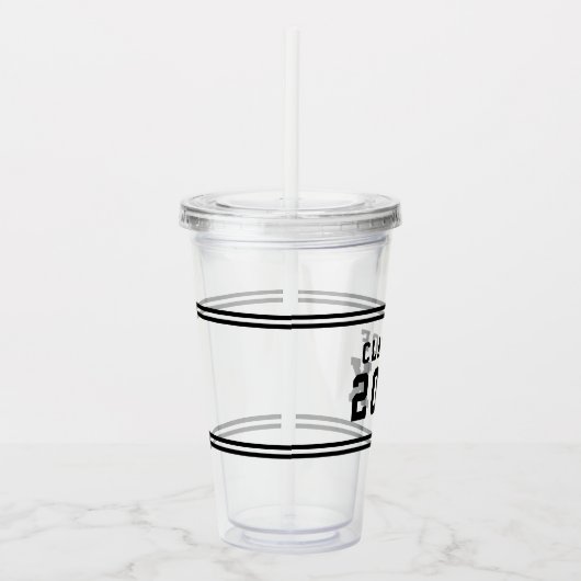 編集可能な色の多様性の卒業年次クラス アクリルタンブラー (右)