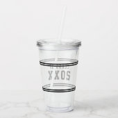 編集可能な色の多様性の卒業年次クラス アクリルタンブラー (裏面)