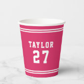 編集可能な色の多様性の追加名前番号紙カップ 紙コップ (正面)