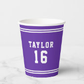 編集可能な色の多様性の追加名前番号紙カップ 紙コップ (正面)